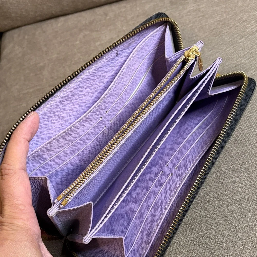 Louis Vuitton Black Takashi Murakami Monogram Zip Wallet - Picture 7 of 9